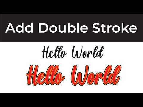 How to add a Double stroke in text/ adobe illustrator tutorial in URDU