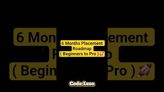 6 Months Roadmap to Crack Tech Placements (Beginner to Pro)🔥🚀 #shorts #placement #interview #skills
