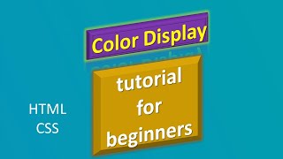 Creative CSS Display Color animation using html & css/ web design
