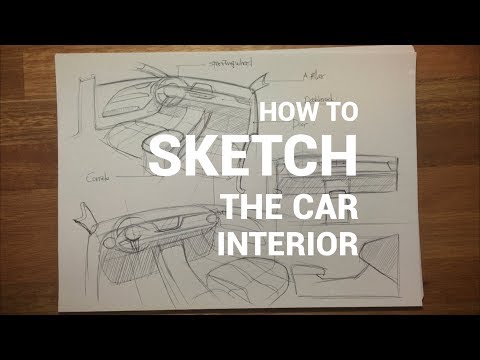 How to sketch the car interior