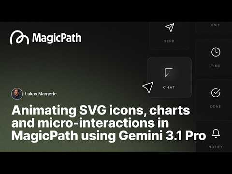 Animating SVG icons, charts and micro-interactions in MagicPath using Gemini 3.1 Pro