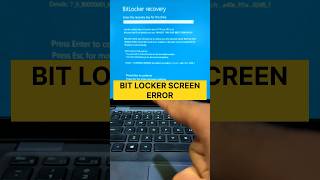 How to fix windows bit locker blue screen on your laptop! #pctipsandtricks #bitlocker #shorts