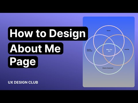 How to Design About Me Page | UX Design Portfolio | Part 1