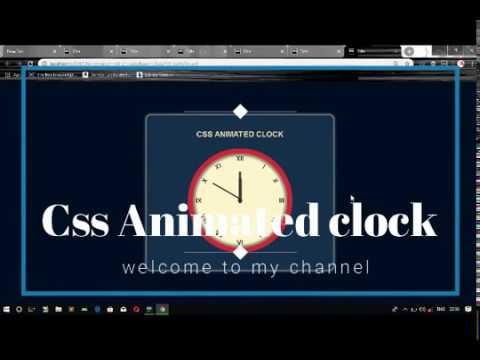 Animated css clock. animation by html and css