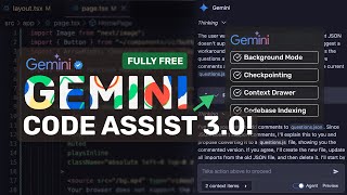 Gemini Code Assist 3.0: It's now BETTER than Cline & Roo? BG Mode, Code Mode, Checkpointing & More!