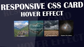 CSS Responsive Card Hover Effects | Html5 & CSS3 #CSSCARD