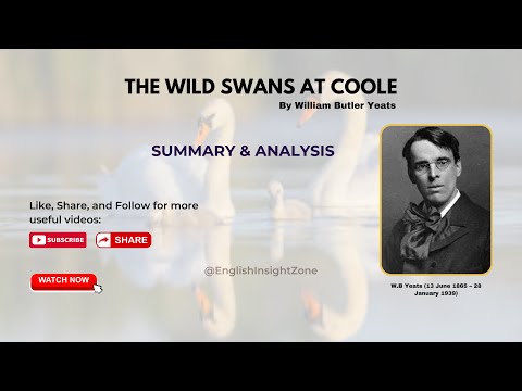 The Wild Swans At Coole by W B Yeats Urdu & Hindi Summary line by line and Explanations
