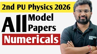 2nd PU Physics 2026 | All Model Paper Important 2nd PU Physics Numerical 2025-26