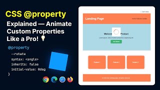 CSS @property Explained — Animate Custom Properties Like a Pro! 💡 #tutorial #css #htmlcss