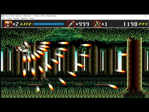Shinobi SEGA (Hack Version) – Unlimited Shuriken Throw | Classic Ninja Action!