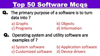 Top 50 Computer Software MCQs | Computer Fundamental | #computermcq