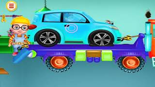 Kids Game Repair the Flat Tyre In Garage with Tow Truck