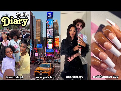 daily diary ♡ girls trip to nyc! + its our anniversary + meeting my subscribers + nail appt & more