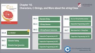 Chapter 10. Part 1 Characters, C-strings and String Class