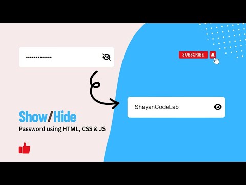 How To Hide And Show Password On Website Using HTML, CSS & JavaScript | Password Toggle