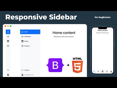 Learn Bootstrap 5: Create a Stunning Collapsible Sidebar + Mobile Responsive!