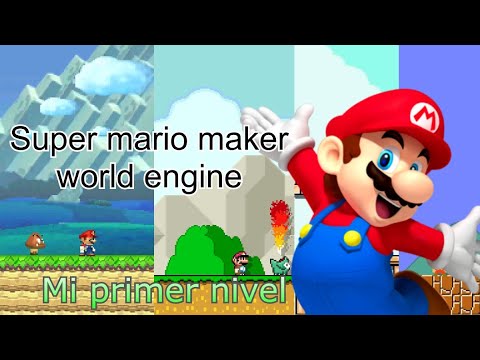 Mi primer nivel de super mario maker world engine.