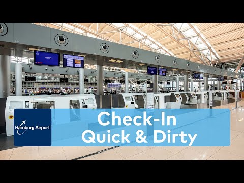 Self Check-in und Gepäckautomaten am Hamburg Airport (Deutsche Version)