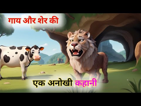 गाय और शेर की कहानी | पंचतंत्र की अनोखी कहानी | Moral Storie | Hindi Kahani 2023