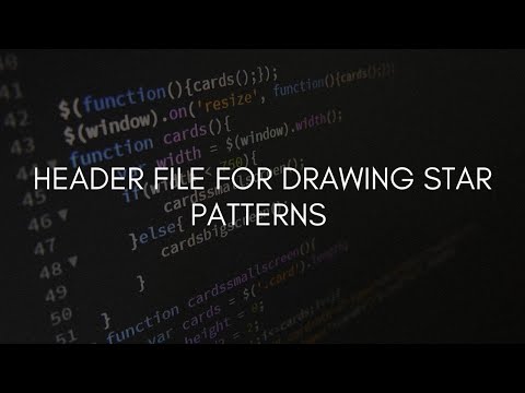 Header File For Drawing Star Patterns In C