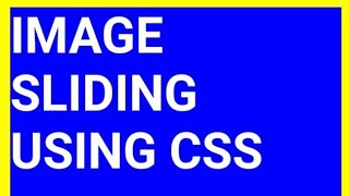 Sliding effect to Images using overflow property in css and html.