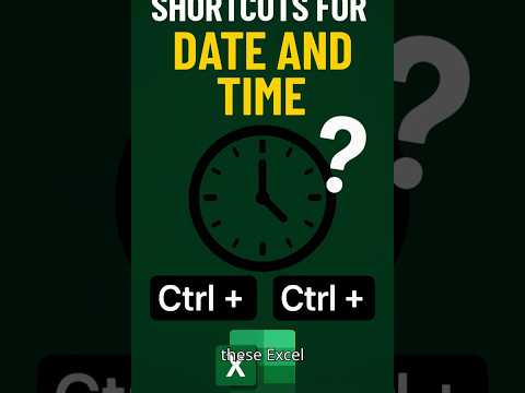Basic Excel Shortcuts for date and time Every Beginner Must Know! part 4