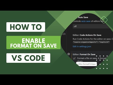Auto Format on save|VS Code|IDE|Code Format|Settings