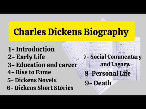 Charles Dickens Biography | Charles Dickens Biography Notes | Novels | Short Stories | Death