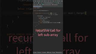Recursive Binary Search in 56 seconds | Java #recursion #binarysearch #algorithm #programming #java