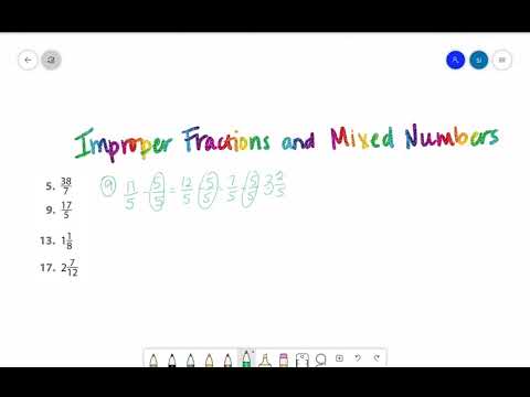 Improper Fractions and Mixed Numbers