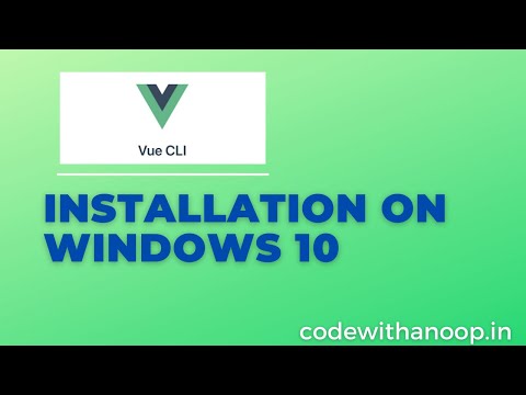 Vue.js 3 - Installation  of CLI on Windows 10 with NPM and CMD