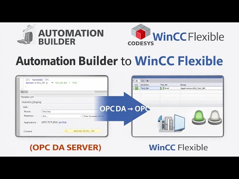 Automation Builder (CODESYS) OPC DA to WinCC Flexible | Read Write Tags Step by Step