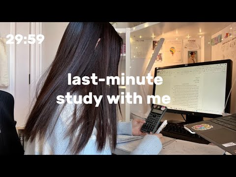 last minute study w me📎