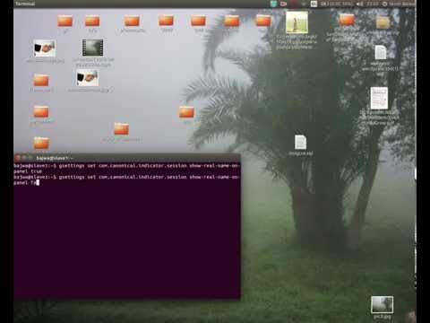 How to show your username on panel in Ubuntu