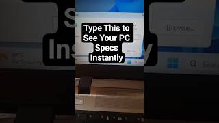 Type This to See Your PC Specs Instantly                   #techshorts  #windowstricks  #pchacks
