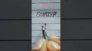 "SONIKA" name logomark for viewer's demand 😊#namelogodesign #logodesign #shortsonyoutube #logomark