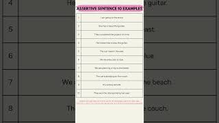 Assertive sentence 10 examples | Boost Your English Skills: 10 Assertive Sentence Examples