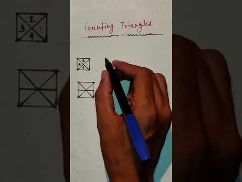 त्रिभुजों कि गणना | Maths shorts | Maths tricks | Math tricks | Easy math tricks | #shorts#mathtrick