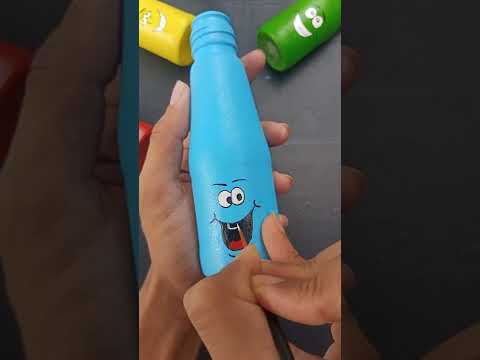 Easy bottle painting Idea / DIY bottle decoration #shorts