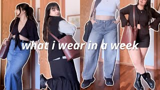grwm + what i wear in a week 🧦☁️