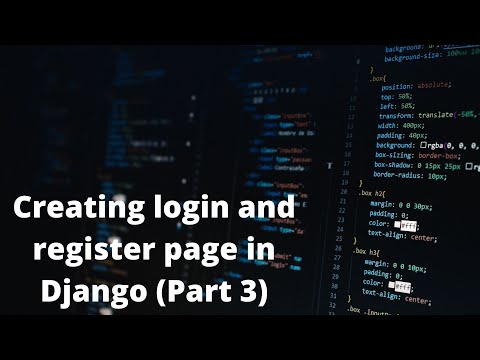 How to create login and register page in Django in 2021