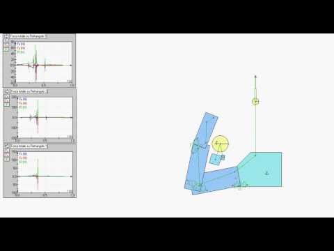model by Working Model 2D of a mechanical finger
