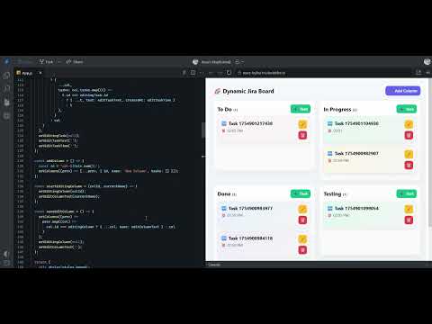 Build a Modern Jira-Style Drag & Drop Board in React | Editable Columns & Tasks + Stunning UI 🚀