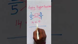 Trick to find bigger fraction #maths#school​mathematics​ #mathhack​