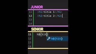 junior Vs senior coding tricks for beginners #html #codingin2024 #tricks