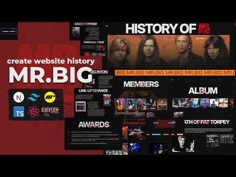 Create website history - MR.BIG | Next JS, Motion