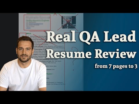 Real QA Lead with 10+ Years of Exp. Resume Review, Optimization From 7 Pages to Just 3 Pages