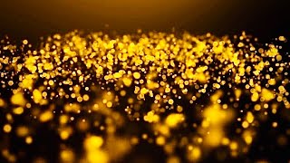 Golden Particles bokeh light leaks Animation Background Video , No Copyright