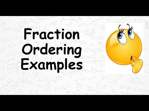 GCSE Maths Grade 1 Fractions Ordering Examples