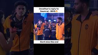 Jonathan’s reply to Saumraj 🔥 #bgis2025 #bgmi #jonathangaming  #godlike #shorts #shortvideo